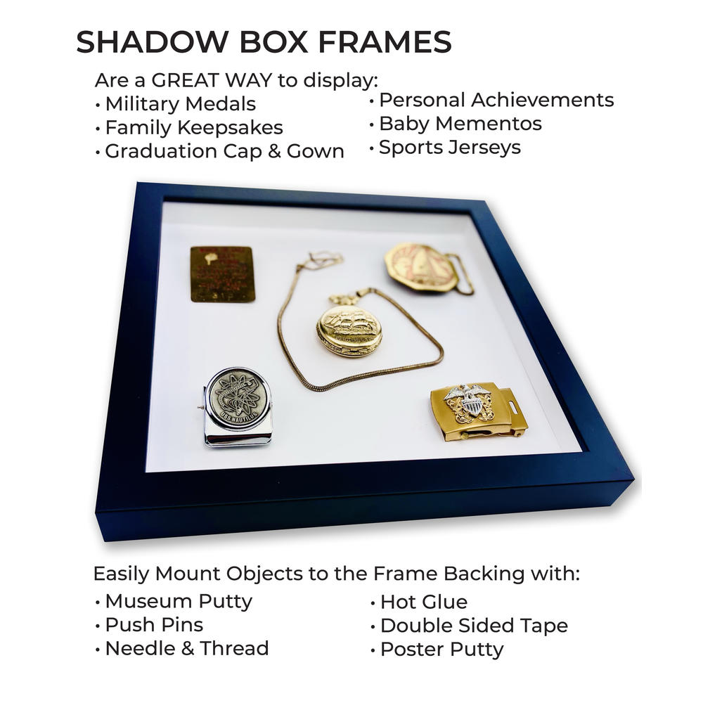 CustomPictureFrames.com 8x8 Shadow Box Frame Light Brown