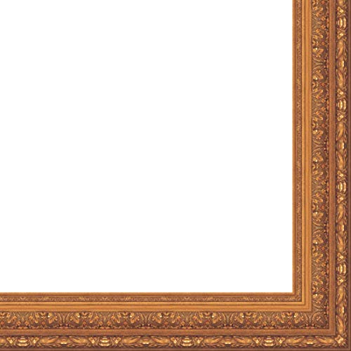 CustomPictureFrames.com Picture Frame Moulding (Wood) 18Ft Bundle - Ornate Antique Gold Finish - 4" Width - 3/8" Rabbet Depth