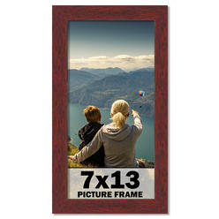 CustomPictureFrames.com 7x13 Frame Brown Picture Frame - Complete Modern Photo Frame Includes UV Acrylic Shatter Guard Front, Acid Free Foam Backing