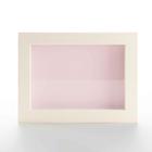 CustomPictureFrames.com 8x8 Shadow Box Frame Light Real Wood with a Pink  Acid-Free Backing