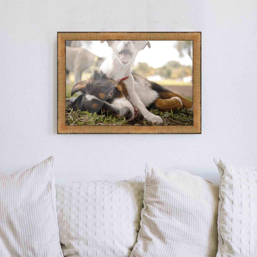 CustomPictureFrames.com 8x6 Frame Gold Real Wood Picture Frame Width 1.25 inches | Interior Frame Depth 0.5 inches | Rustique Gold Traditional Photo