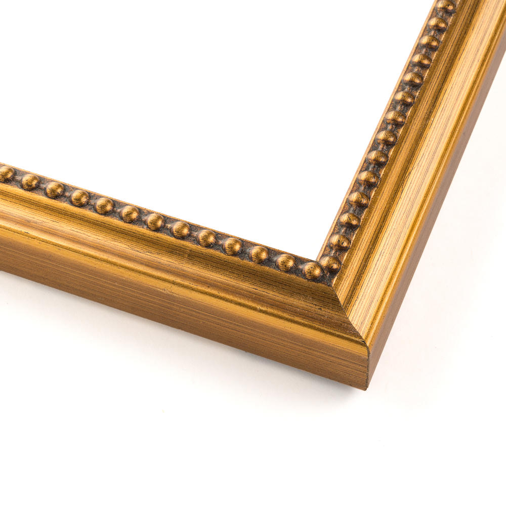 CustomPictureFrames.com 16x11 Frame Gold Real Wood Picture Frame Width 0.75 inches | Interior Frame Depth 0.5 inches | Liscio Oro Traditional Photo