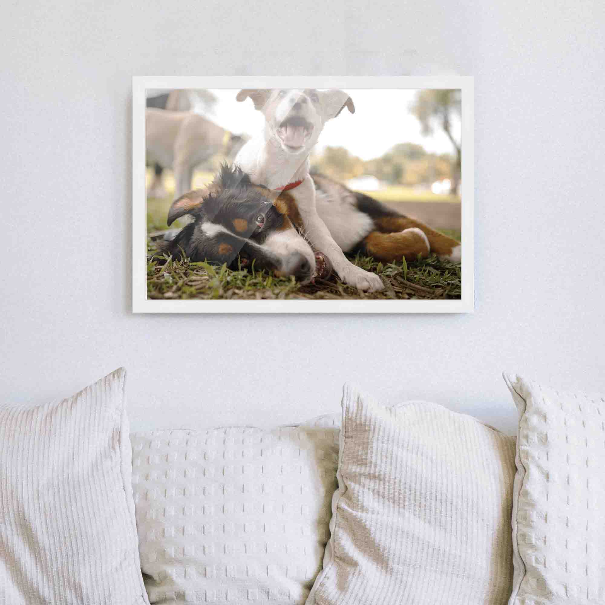 CustomPictureFrames.com 4x7 Frame White Real Wood Picture Frame Width 0.75  inches, Interior Frame Depth 0.5 inches