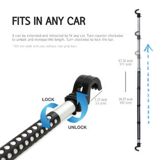 Accessory Geeks Car Clothes Bar Redshield Hanger Bar Heavy Duty