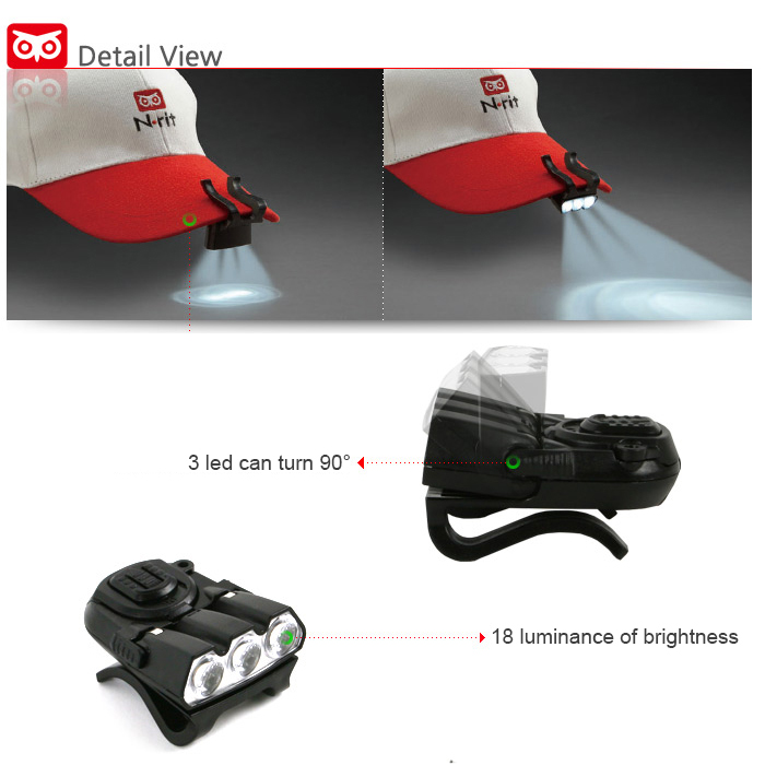 deals n rit mastervision 3 led swivel cap light n rit cap light