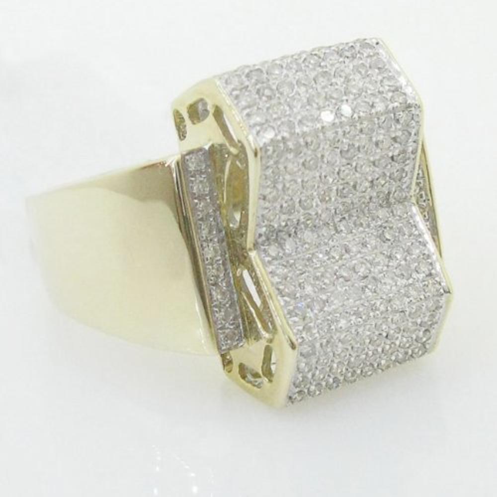 IcedTime Mens Hip Hop Fashion Stan 14K yellow gold round cut 2.01 ctw diamond ring R-5020MY