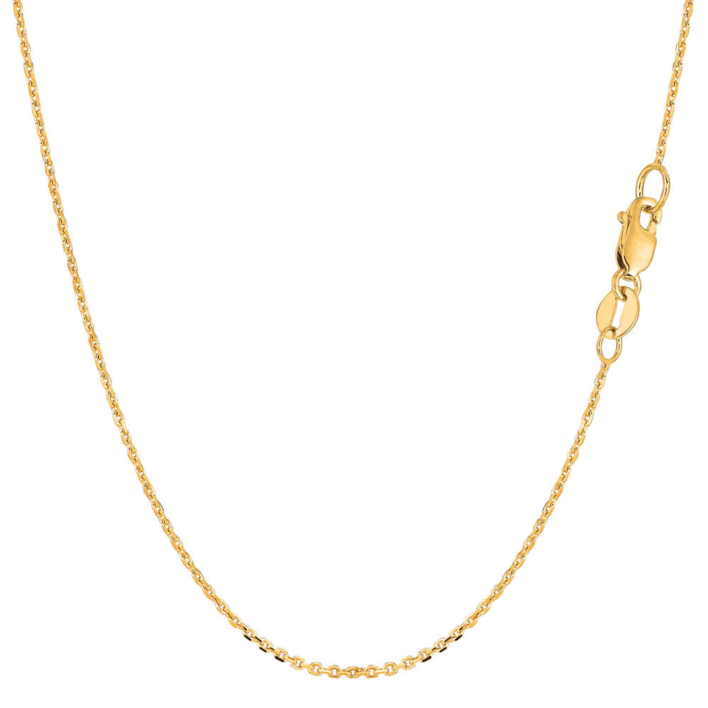 Jewelry Affairs 10k Yellow Gold Cable Link Chain Necklace, 1.1mm