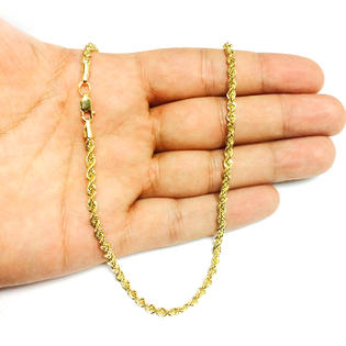Jewelry Affairs 14K Yellow Gold Filled Solid Rope Chain Necklace, 3.2mm