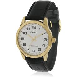 Casio Men's MTPV001GL-7B Black Leather Quartz Watch