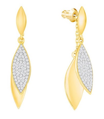 Swarovski Grape Long Pierced Earrings White 5264814