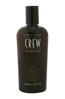 American Crew 3 In 1 Shampoo & Conditioner & Body Wash 8.4 oz