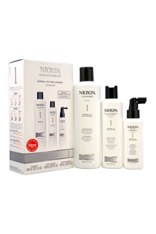 Nioxin System 1 Thinning Hair Kit For Fine Natural Normal - Thin Looking Hair 3 Pc Kit